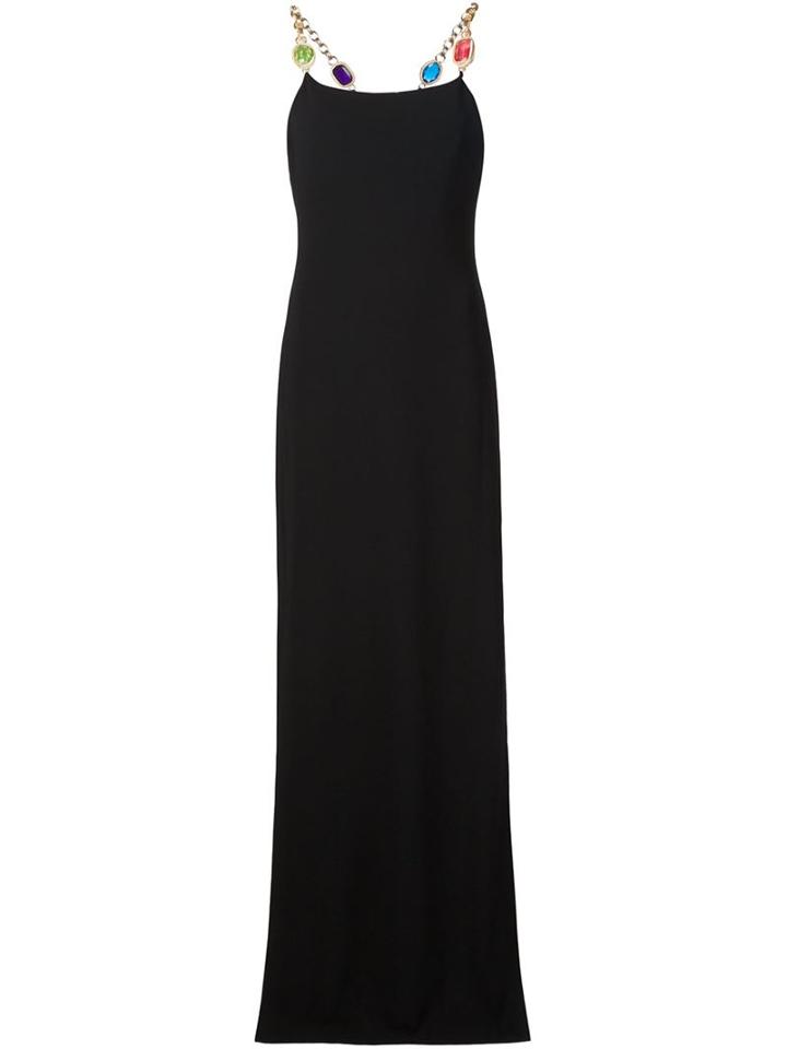 Boutique Moschino Jewel And Chain Strap Maxi Dress