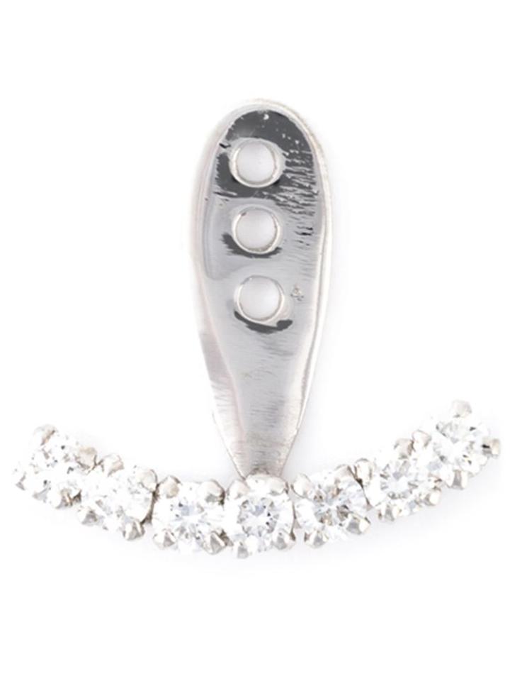 Yvonne Léon 18kt White Gold And Diamond Lobe Earring, Women's, Metallic