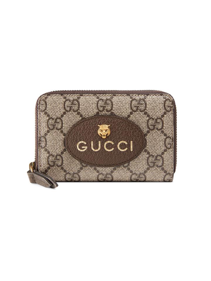 Gucci Neo Vintage Gg Supreme Card Case - Brown