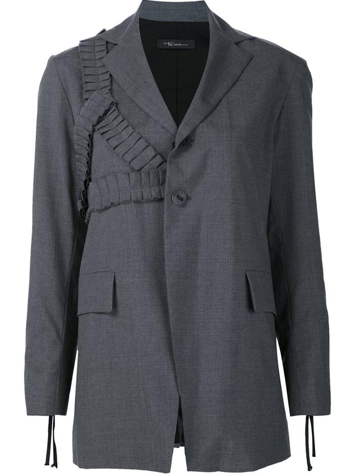 Area Di Barbara Bologna 'underwear' Blazer, Women's, Size: 42, Grey, Cotton/virgin Wool