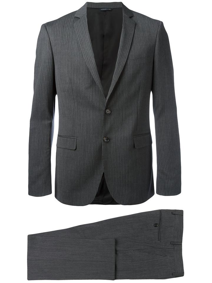 Tonello - Pinstriped Suit - Men - Spandex/elastane/cupro/virgin Wool - 52, Grey, Spandex/elastane/cupro/virgin Wool