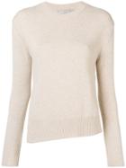 Vince Long-sleeve Fitted Sweater - Neutrals