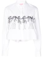 Giamba Embroidered Fitted Shirt - White