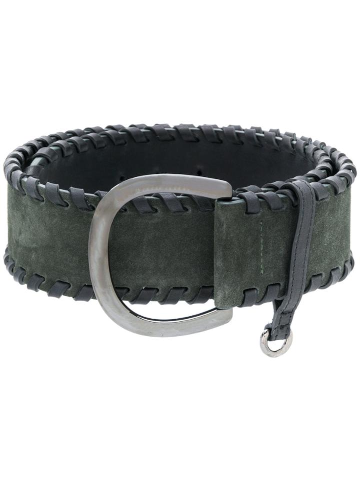 Sonia Rykiel Whipstitch Belt - Green