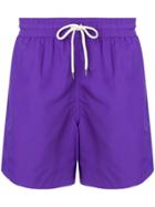 Polo Ralph Lauren Logo Embroidered Swimming Trunks - Purple