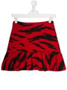 Philosophy Di Lorenzo Serafini Kids Teen Animal-print Ruffled Skirt -