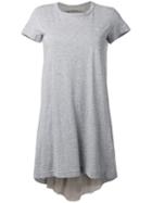Sacai Cupro Insert T-shirt Dress, Women's, Size: 2, Grey, Cotton/cupro/polyester