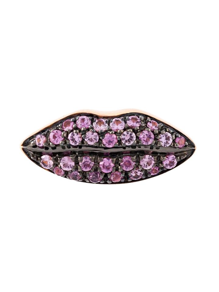 Delfina Delettrez 'lips' Sapphire Earring - Pink & Purple