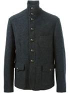 Dolce & Gabbana Buttoned Jacket, Men's, Size: 54, Grey, Cotton/viscose/virgin Wool