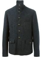 Dolce & Gabbana Buttoned Jacket, Men's, Size: 54, Grey, Cotton/viscose/virgin Wool