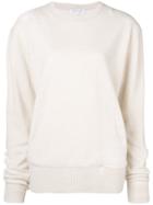 Helmut Lang Laddered Crew Neck Sweater - Nude & Neutrals