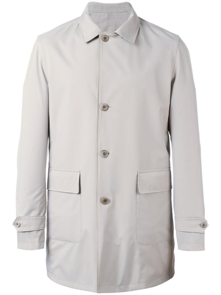 Loro Piana Reversible Midi Coat, Men's, Size: Xl, Nude/neutrals, Polyamide/wool/silk/polyurethane