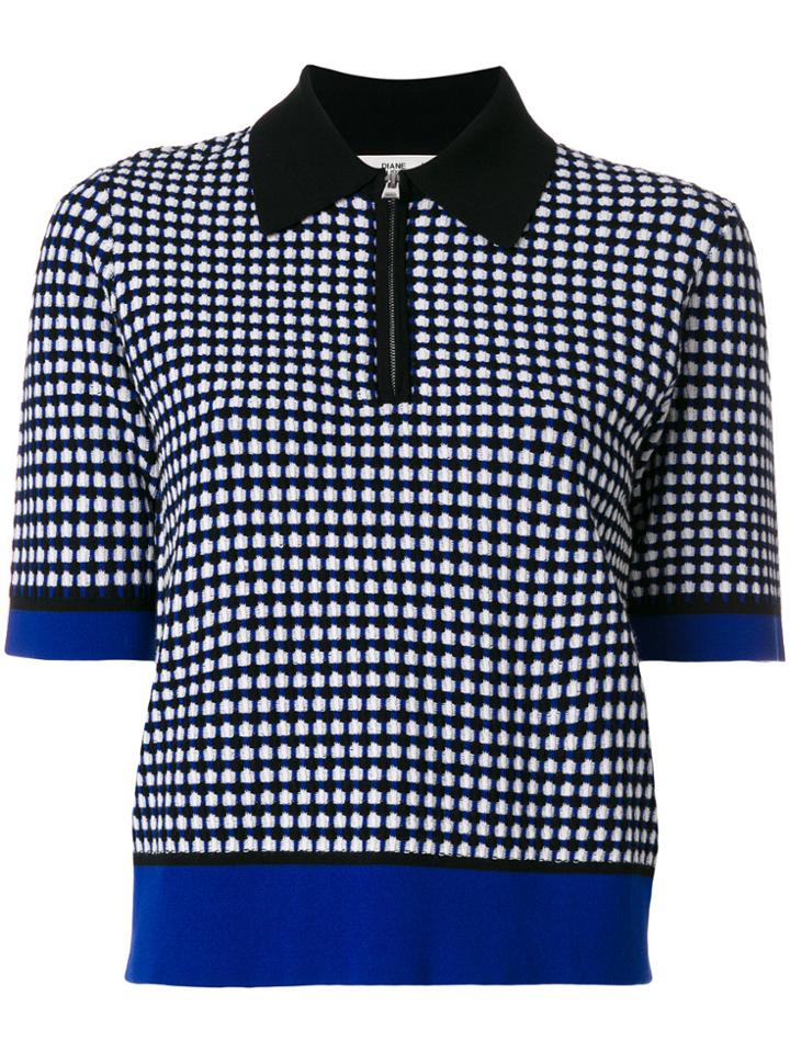 Dvf Diane Von Furstenberg Geometric Zip Up Top - Multicolour