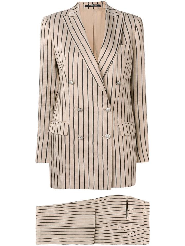 Tagliatore Striped Two-piece Suit - Neutrals