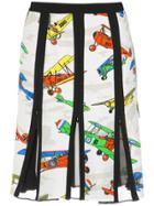 Reinaldo Lourenço Airplane Print Skirt - Multicolour