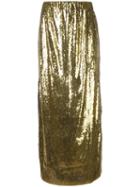 Misbhv Metallic (grey) Sequined Maxi Skirt, Women's, Size: Medium, Polyester/polyamide/spandex/elastane