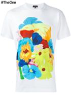 Comme Des Garçons Homme Plus Flowers Print Shortsleeved T-shirt, Men's, Size: Large, White, Cotton