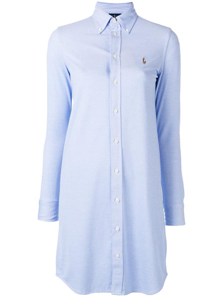 Polo Ralph Lauren Shirt Dress, Women's, Size: Medium, Blue, Cotton