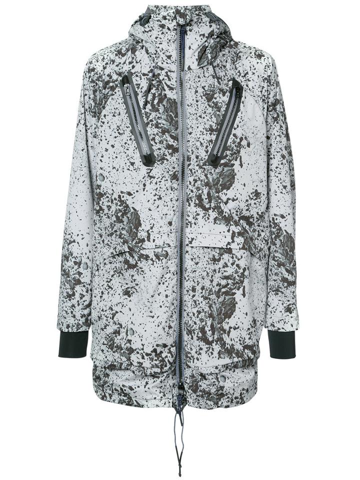 Diesel - Splatter Print Windproof Jacket - Men - Polyester/nylon - Xl, Grey, Polyester/nylon
