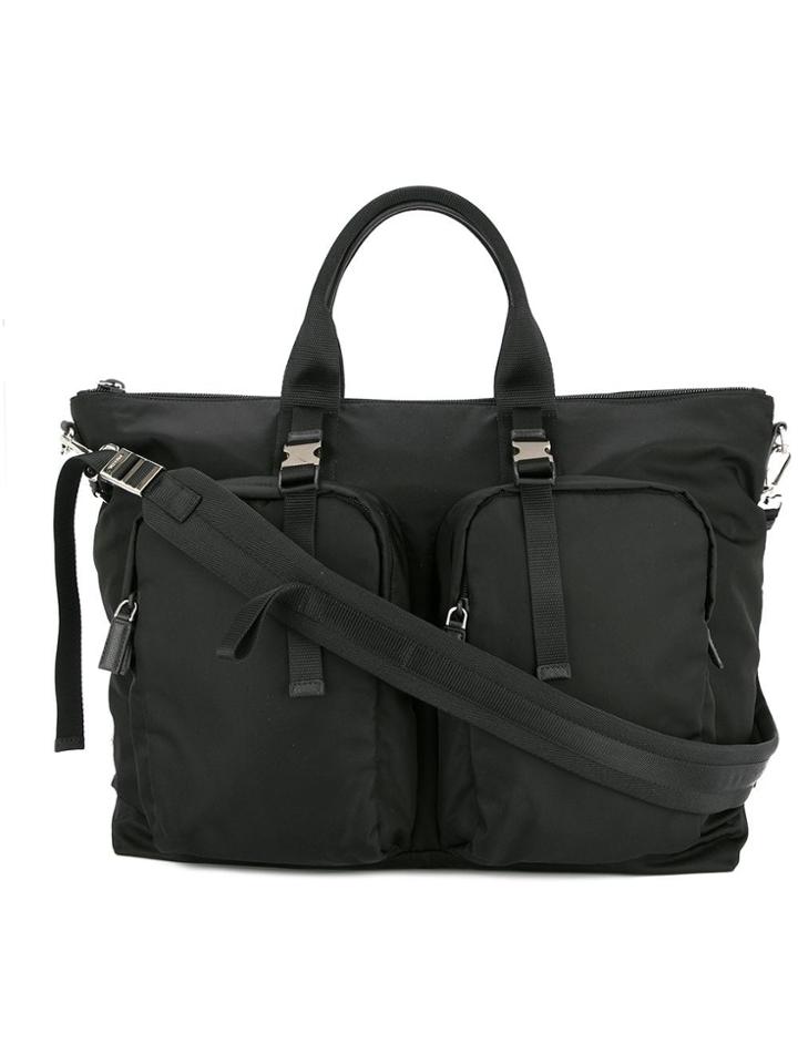 Prada Vintage 2way Travel Hand Bag - Black