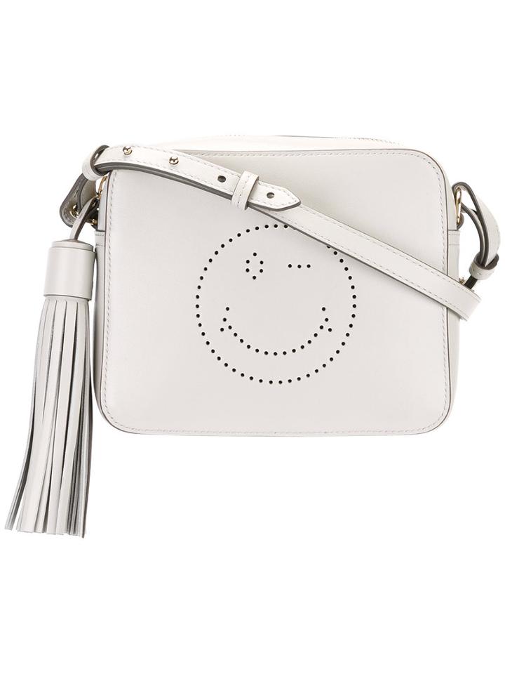 Anya Hindmarch Wink Cross Body Bag, Women's, Grey, Calf Leather