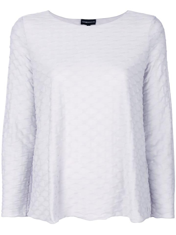 Emporio Armani Textured Jumper - Grey