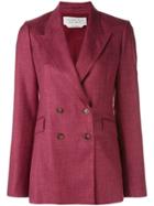 Gabriela Hearst Double Breasted Blazer Jacket - Pink