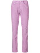 Officine Generale Slim-fit Cropped Jeans - Pink & Purple