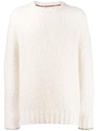 Brunello Cucinelli Chunky Crew Neck Jumper - White