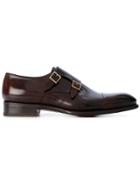 Santoni Pointed-toe Monk Shoes - Brown