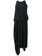 Chalayan Tuck Drape Dress, Women's, Size: 42, Black, Silk