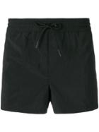 Versace Side Logo Stripe Swimming Shorts - Black