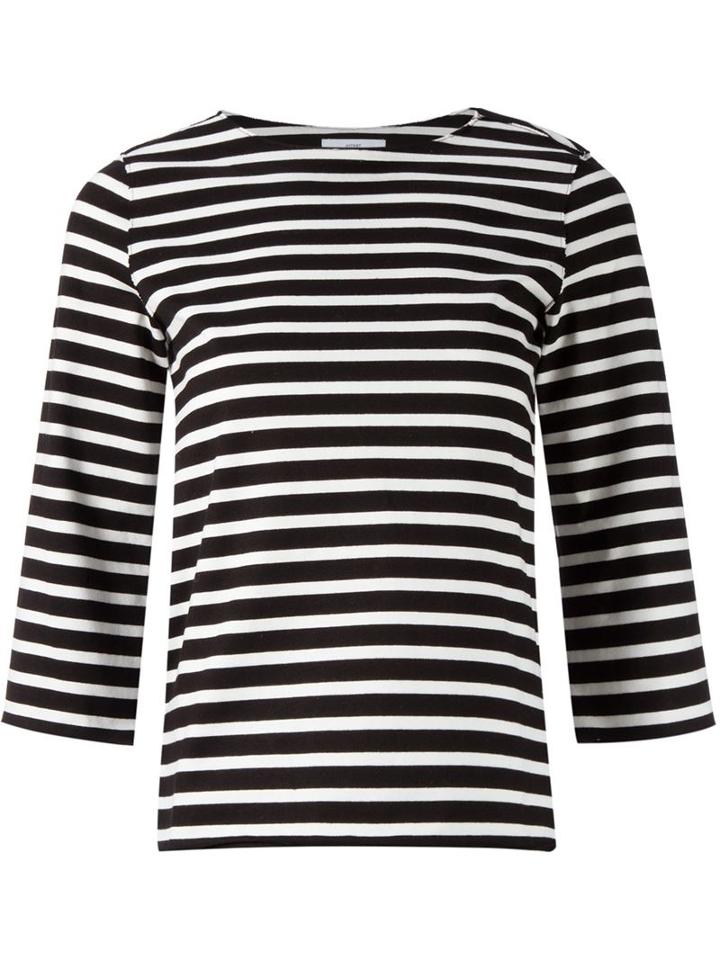 Astraet Striped T-shirt, Women's, Black, Cotton