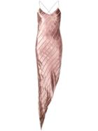 Michelle Mason Asymmetric Bias Dress - Pink