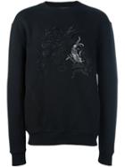 Amen Abstract Embroidery Sweatshirt, Men's, Size: 52, Black, Cotton