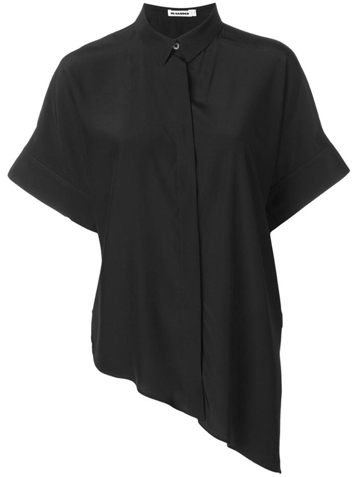 Jil Sander Asymmetric Hem Shirt - Black