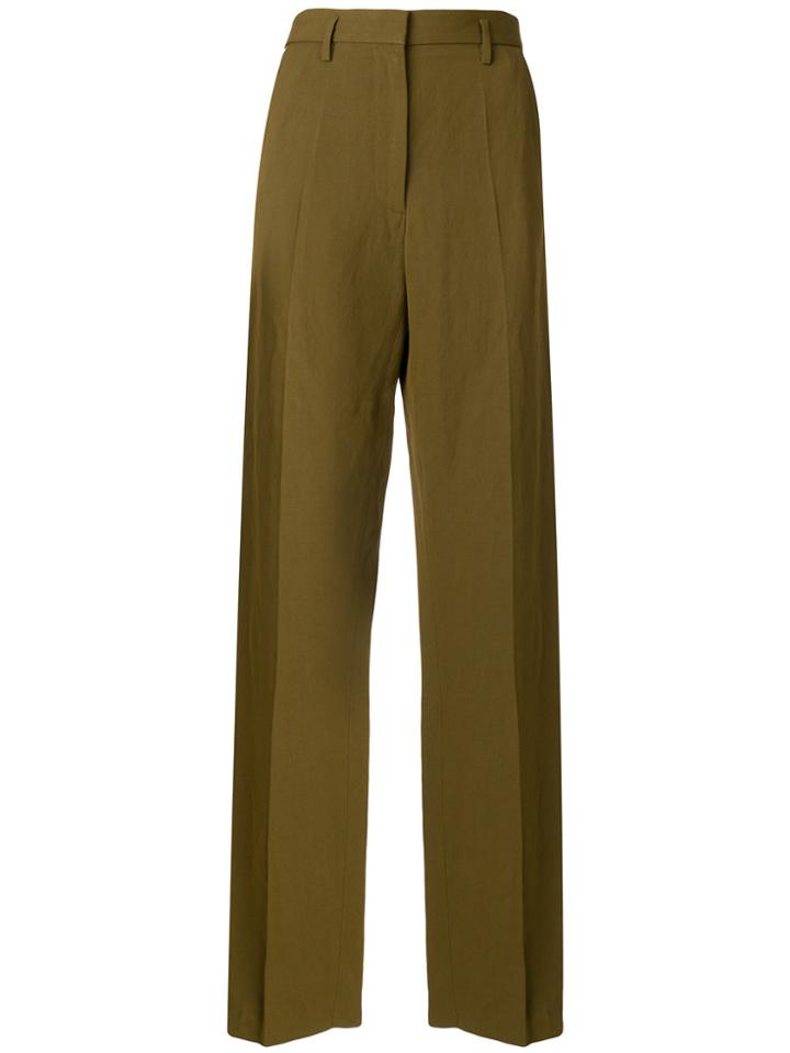 Roberto Cavalli Classic High-waisted Trousers - Green