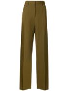 Roberto Cavalli Classic High-waisted Trousers - Green