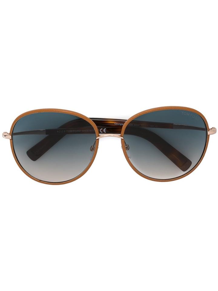 Tom Ford Eyewear Oversized Shape Sunglasses - Brown