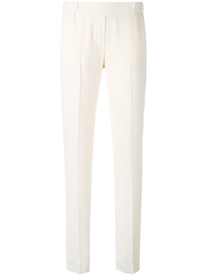 Mm6 Maison Margiela - Cigarette Trousers - Women - Polyester/viscose - 38, White, Polyester/viscose