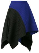 Proenza Schouler - Asymmetrical Pleated Skirt - Women - Polyester/spandex/elastane - 4, Blue, Polyester/spandex/elastane