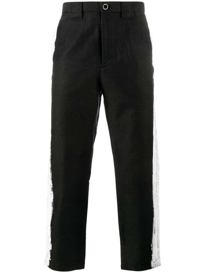 Maison Mihara Yasuhiro Paint Stripe Trousers - Black