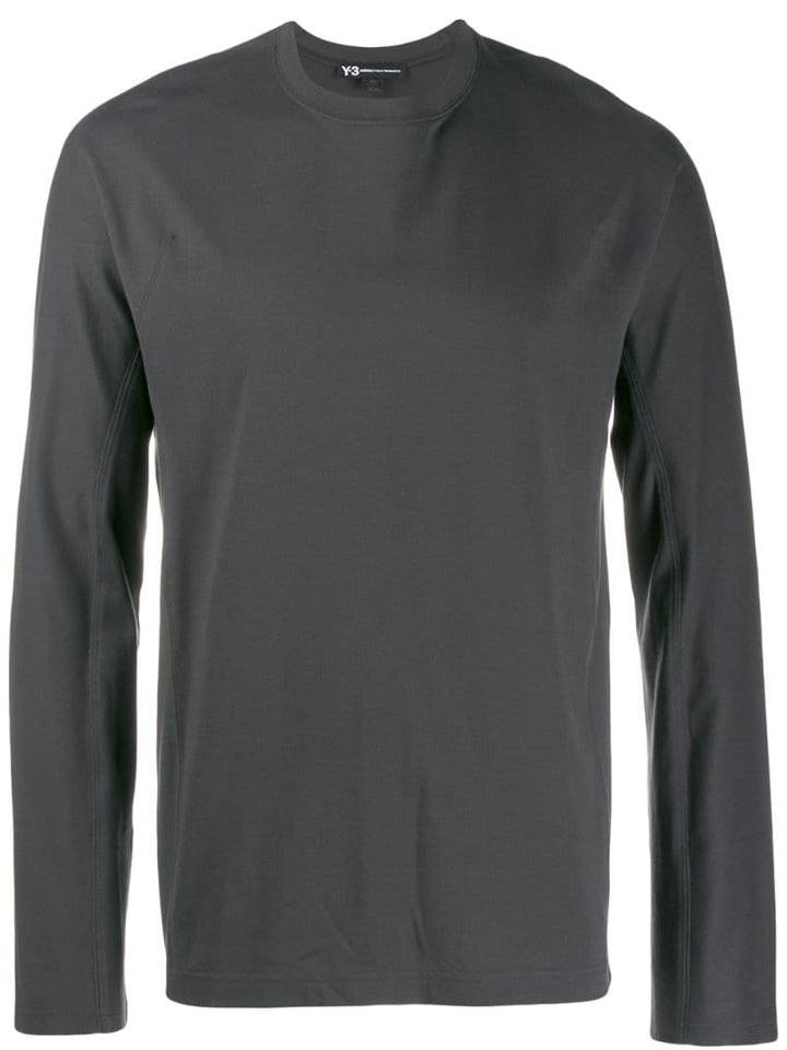 Y-3 Long-sleeved Logo T-shirt - Grey