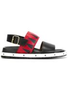 Marni Slingback Sandals, Men's, Size: 43, Black, Rubber/leather