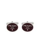 Prada Lettering Logo Cufflinks - Red