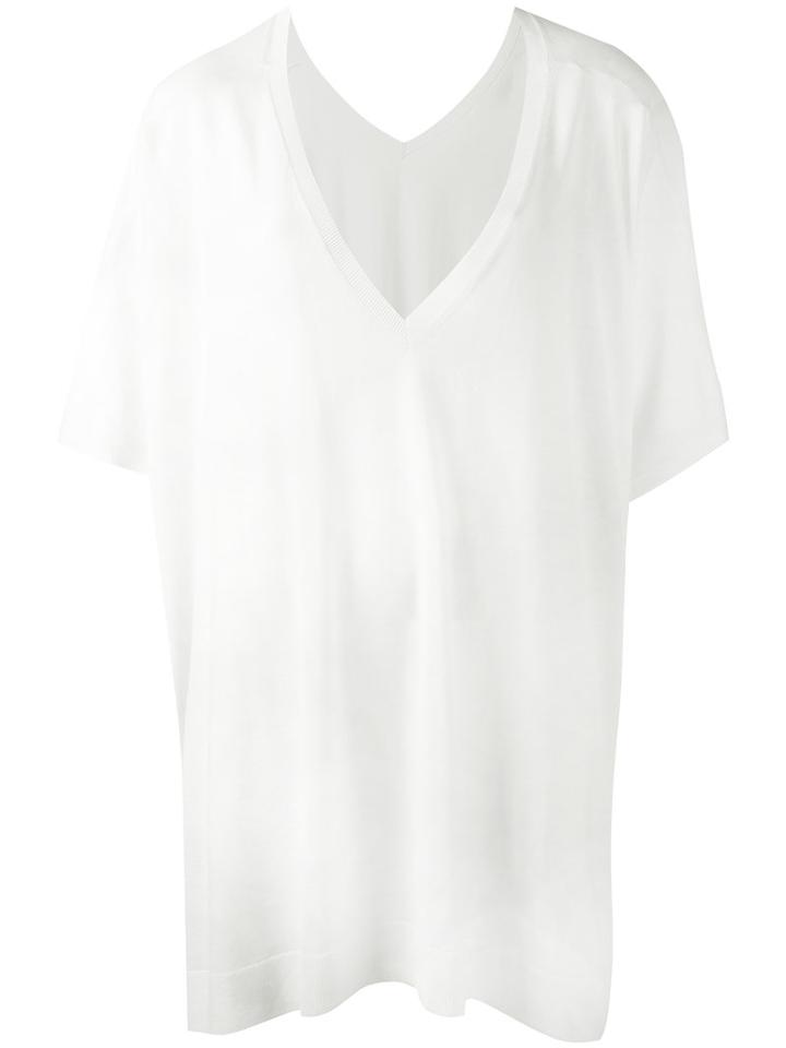 Agnona Loose Fit Knitted Top, Women's, White, Wool