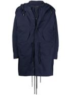 Y/project Hooded Twill Parka - Blue