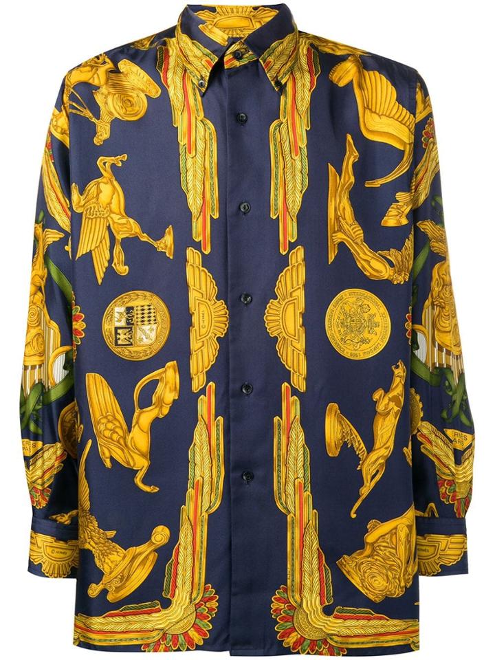 Hermès Pre-owned 1990's Hermes Shirt - Blue