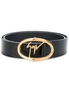 Giuseppe Zanotti Design - Branded Buckle Belt - Men - Leather - 95, Black, Leather