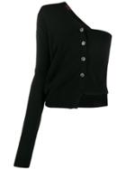 Romeo Gigli Pre-owned 1990s Single-shoulder Buttoned Cardigan - Black